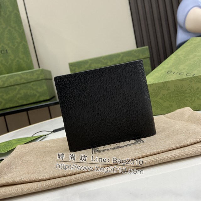 Gucci專櫃古馳最新款Marmont系列皮革雙折錢包男士短夾 jh2237型號：523664